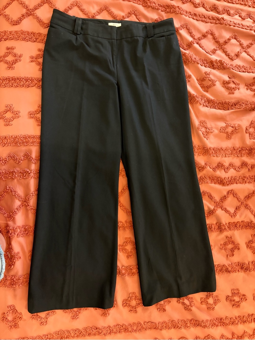 LOFT Black Wide-Leg Trousers